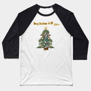 Merry Christmas to all - Elvis with tree Baseball T-Shirt